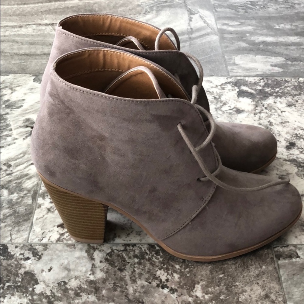 Taupe booties